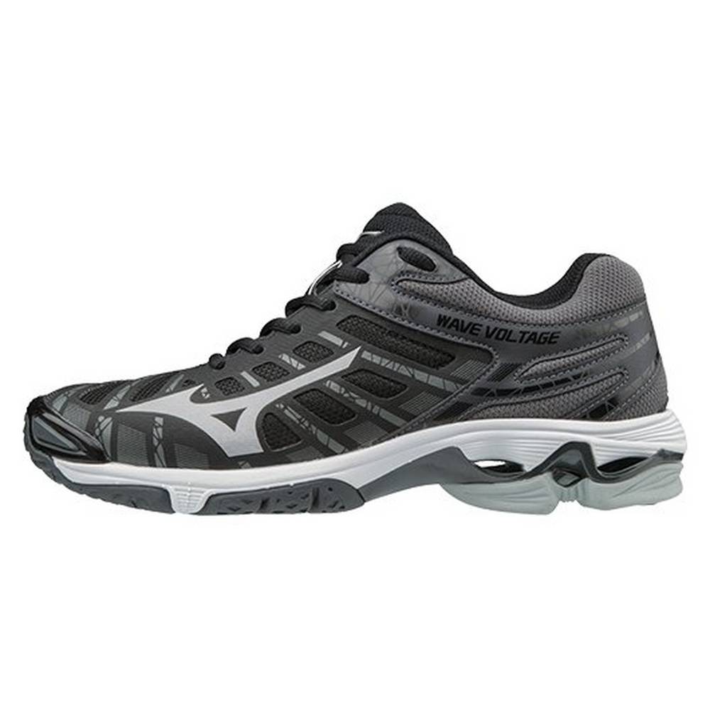 Zapatillas Voleibol Mizuno Wave Voltage Mujer Negras/Plateadas Ofertas KWQJ-41307